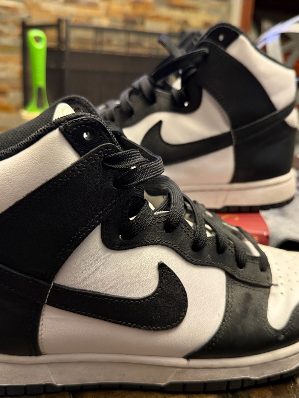 Nike Dunks- Black & White High-Top Sneakers